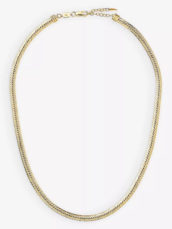 Camail 18ct recycled yellow gold-plated brass necklace
