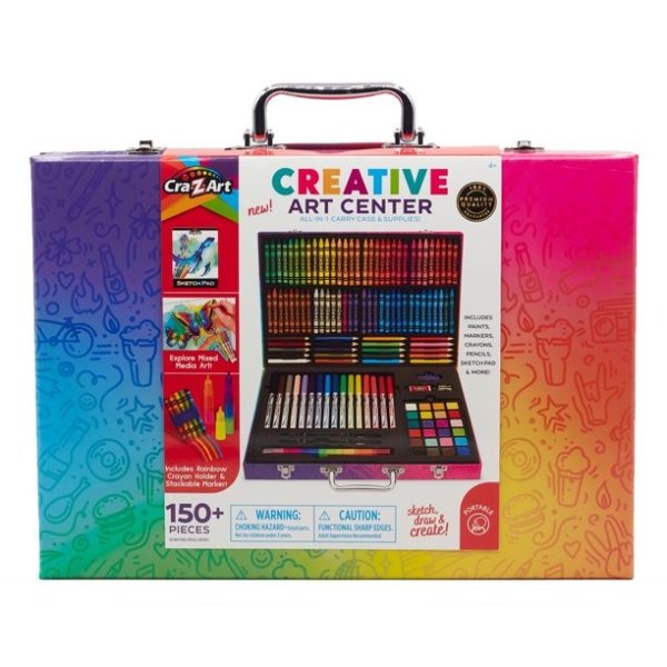 Creative Art Center, All-in-One Art Supplies Carrying Case Set for Any Age