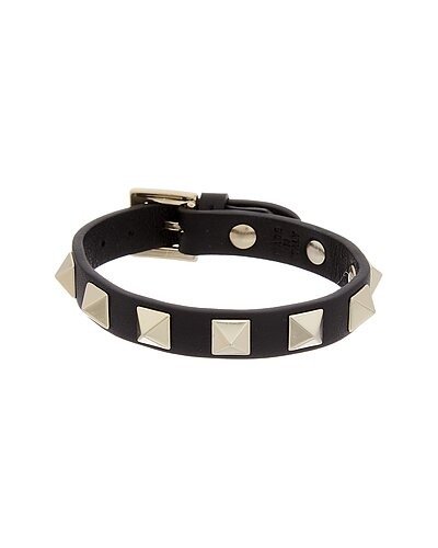 Rockstud Leather Bracelet / Gilt