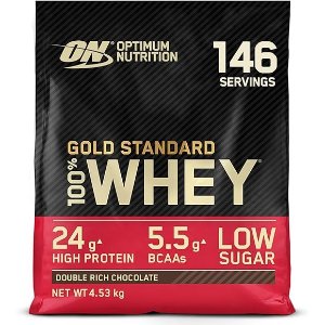 Optimum NutritionGold Standard 100% Whey Protein Powder, Double Rich Chocolate 10 Pound