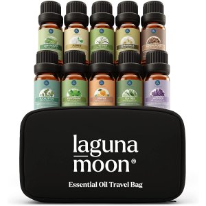 Essential Oils Set - Top 10 Blends with Portable Bag