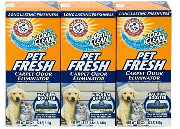 Pet Fresh Carpet Odor Eliminator Plus Oxi Clean Dirt Fighters (Pack of 3)