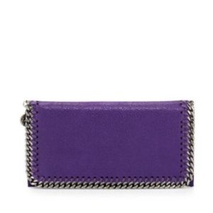 Stella McCartney  Falabella Chain Flap Wallet, Bright Purple @ Neiman Marcus