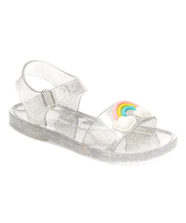 Transparent Rainbow Iris Sandal - Girls