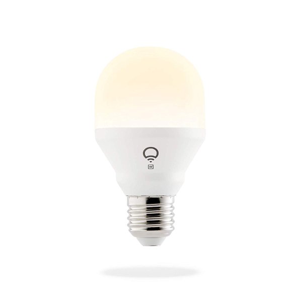 迷你白色(A19) 智能LED灯泡，可连接配合智能助手