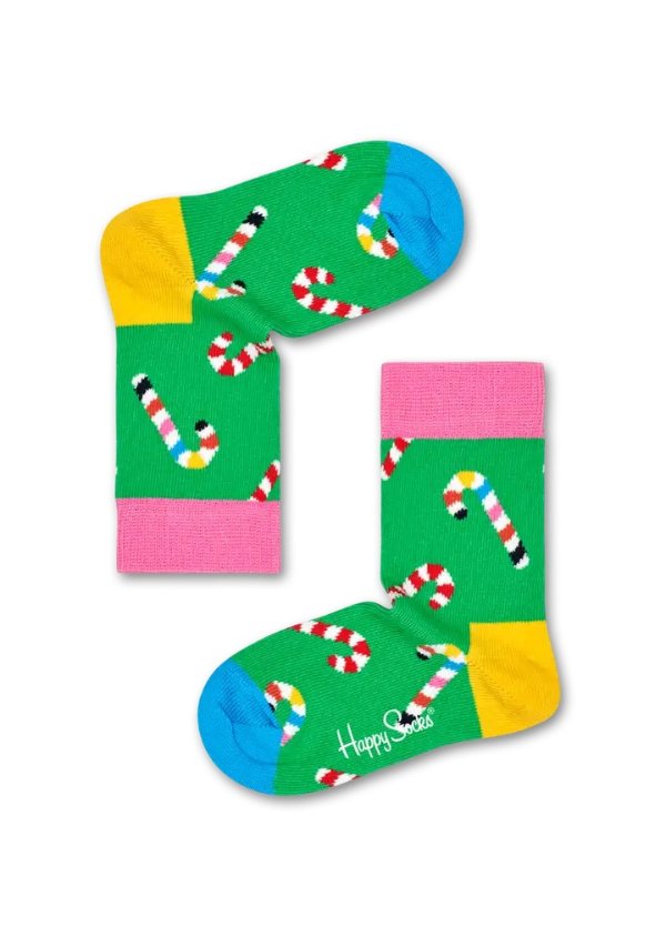Kids & Baby Socks: Candy Cane, Green | Happy Socks