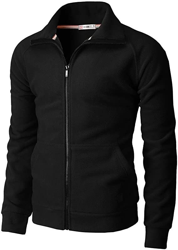 Mens Casual Slim Fit Zip-up Jackets Fleece Active Winter Jackets Thermal