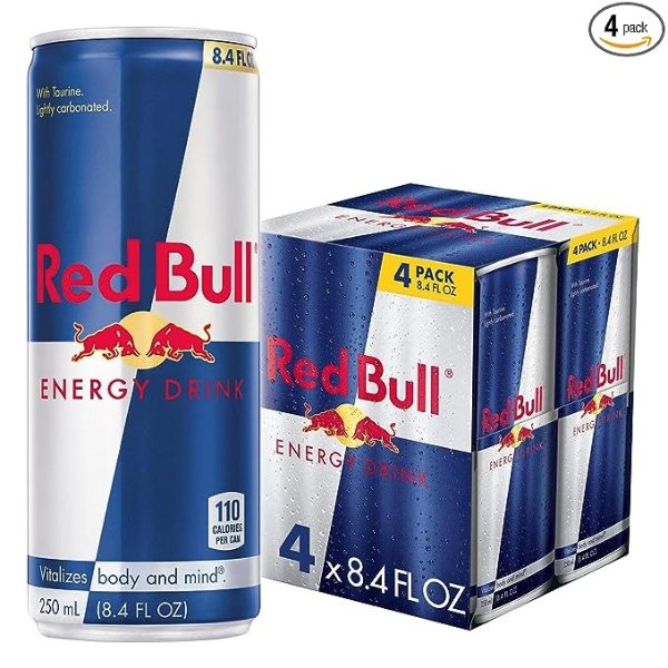 Energy Drink, 8.4 Fl Oz Cans, 4 Pack
