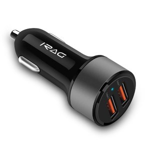iRAG 36W Dual Port USB Car Fast Charger