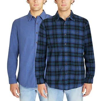 Men's Flannel Shirt, 2-pack