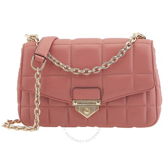 Michael Kors Red Ladies SoHo Large Quilted Leather Shoulder Bag 30F0G1SL3L  194900555170 - Handbags - Jomashop