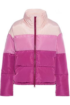 Rosie quilted color-block shell coat
