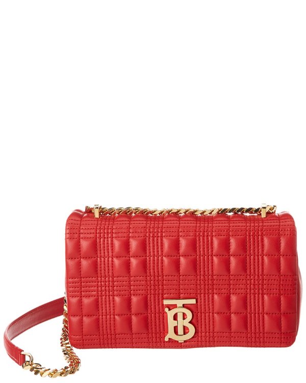Small Lola Quilted Grainy Leather Crossbody