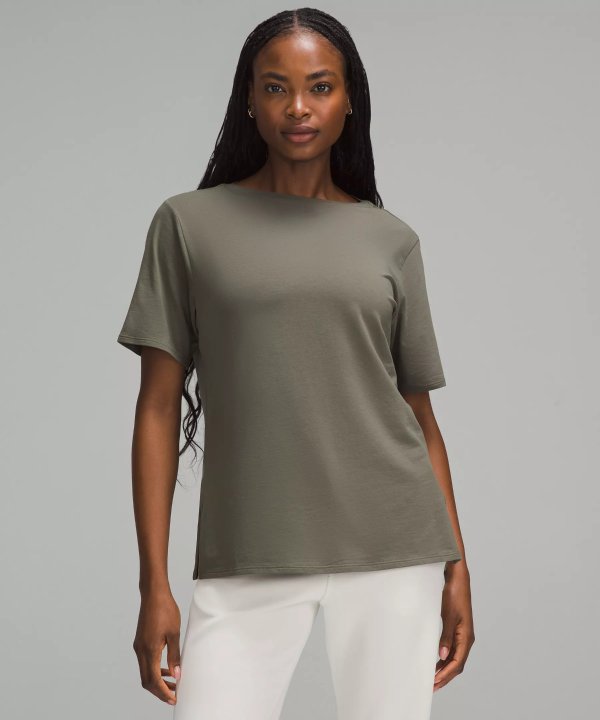 Relaxed-Fit Boatneck T-Shirt