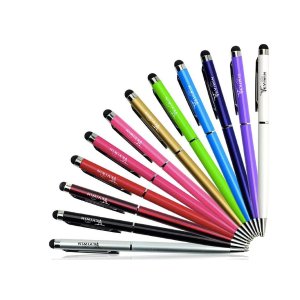 12 Pcs 2 in 1 Slim Capacitive Stylus & Ballpoint Pen for Universal Touch Screens Devices