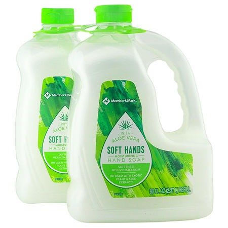Moisturizing Hand Soap Refill, Aloe Vera (80 fl. oz., 2 pk.) - Sam's Club