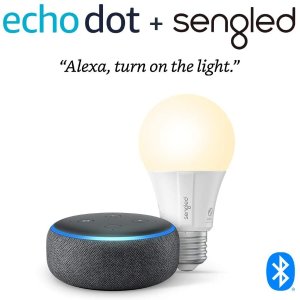 Echo Dot 第3代 + Sengled 蓝牙智能灯泡 套装, 多色可选