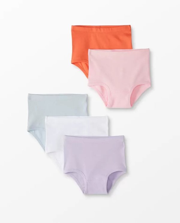 Hanna Andersson Hanna Andersson Moon and Back by Hanna Andersson Girls'  Classic Underwear In Organic Cotton 5-Pack 30.00