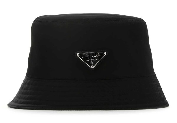 Re-Nylon Logo Plaque Bucket Hat - Cettire