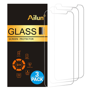 iPhone X Screen Protector,iPhone 10 Screen Protector,[3 Pack]by Ailun,2.5D Edge Tempered Glass for iPhone X/10[5.8inch],Anti-Scratch,Case Friendly,Siania Retail Package