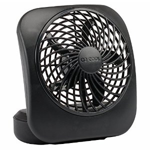 O2COOL 5-Inch Portable Fan, Black