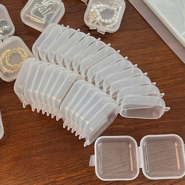 10pcs Mini Clear Jewelry Storage Box Multifunctional Portable - Home & Kitchen - Temu