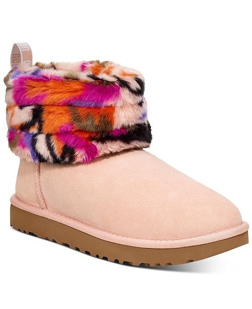 Women's Fluff Mini Quilted Boots