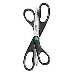 KleenEarth All-Purpose Scissors, 8", Straight, Black, Pack Of 2