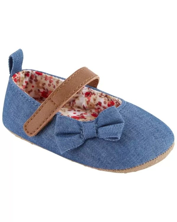 Baby Carter's Chambray Mary Jane Baby Shoes