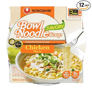 NongShim Bowl Noodle Soup, Chicken, 3.03 Ounce (Pack of 12) @ Amazon.com
