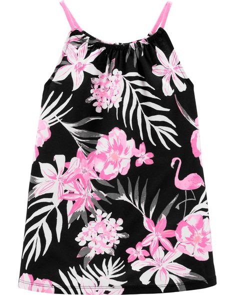 Tropical Floral Jersey Tank