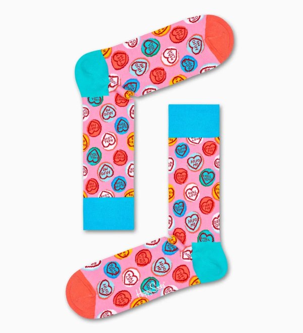Sweet Hearts Socks, Pink | Happy Socks