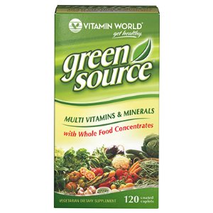 Vitamin World Green Source® Multi Vitamins and Minerals,120 Caplets