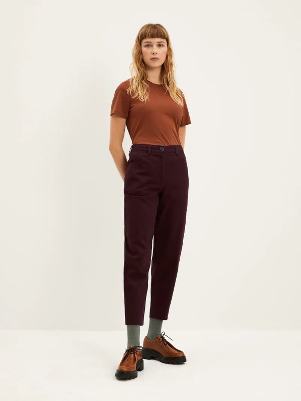 The Amelia Barrel Fit Pant in Purple