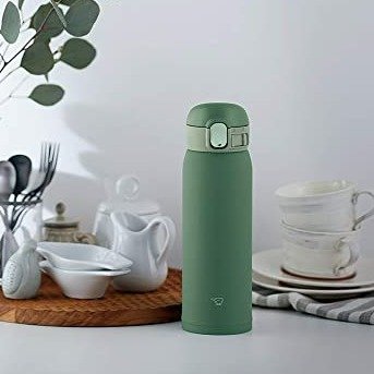 SM-WA48-GD Water Bottle, One-Touch Stainless Steel Mug, Seamless, 1.6 fl oz (0.48 L), Khaki