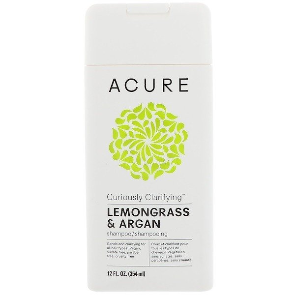 Acure, Curiously Clarifying Shampoo, Lemongrass & Argan, 12 fl oz (354 ml)
