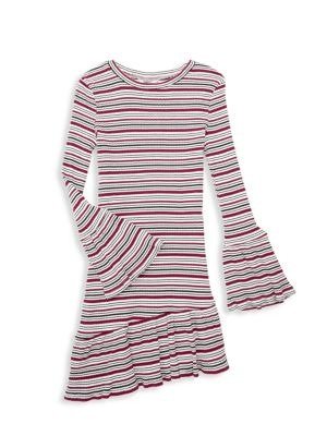 Habitual Girl - Girl's Blaire Striped Ruffle Dress
