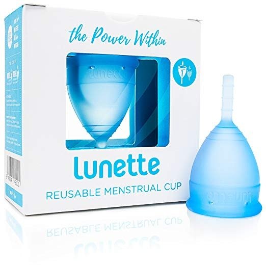Lunette Reusable Menstrual Cup - Blue - Model 1 for Light Flow - Your Vagina's New Best Friend