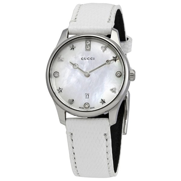 G-Timeless Mother of Pearl Dial Ladies Watch YA126597