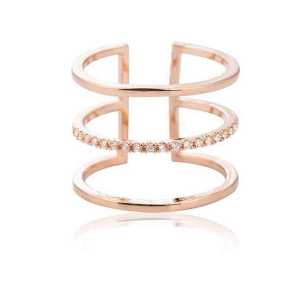 Triple Bewitched ring in rose gold