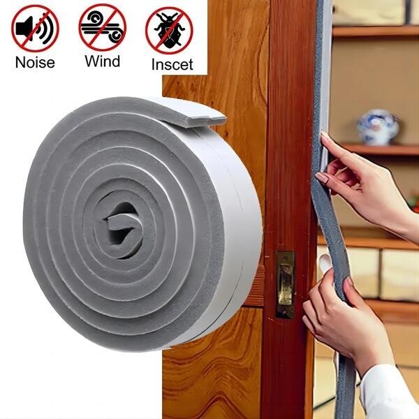 1 Roll, Door Window Sealing Strips, Sound-Proof Door Window Foam Back Noise Insulation Exclude Tape Dust-proof Sealing Strip