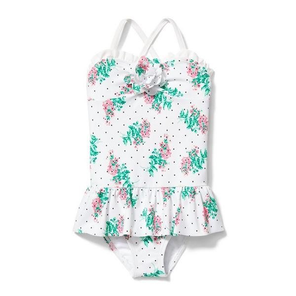 Rosette Floral Swimsuit