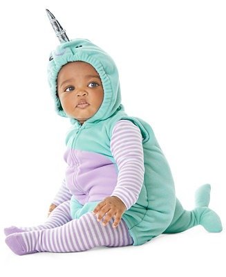 Baby Girls 3-Pc. Little Narwhal Costume