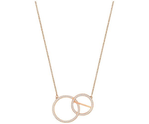 Swarovski | Flash Necklace, Small, White, Rose gold plating