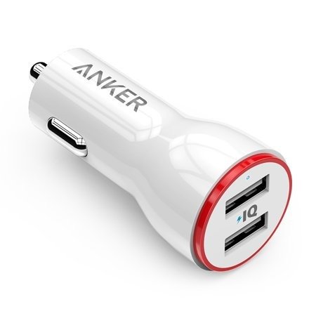 24W 4.8A Dual USB Car Charger PowerDrive 2 for iPhone 6/6s/6 Plus, Note 5, iPad Air 2, Galaxy S7/S6/S6 Edge/Edge+, Note 5 and More