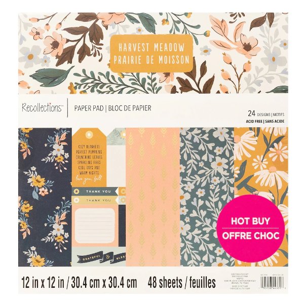 Harvest Meadow Paper Pad by Recollections™, 12" x 12"