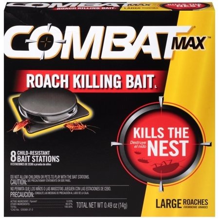 Max Large Roach Killing Bait Stations, Child-resistant, 8 Count