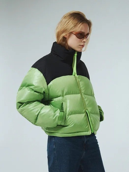 Short Puffer Jacket KA_Light Green