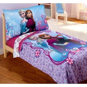 迪士尼冰雪奇缘 Elsa & Anna 可爱儿童床上用品4件套