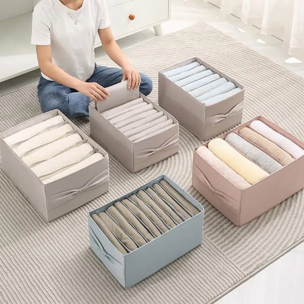 Clothes And Pants Storage Box Household Clothing Storage Box For Winter Sweater Storage And Arrangement Jeans Compartment Storage Box - Tools & Home Improvement - Temu